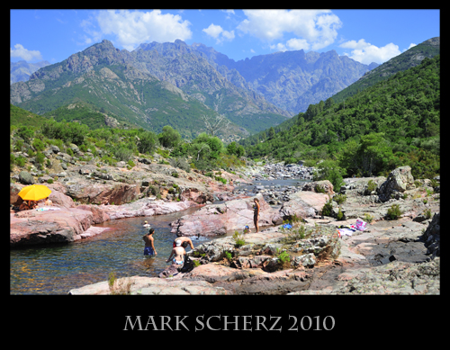 Bathing in the Rivers of Corsica's Mountains