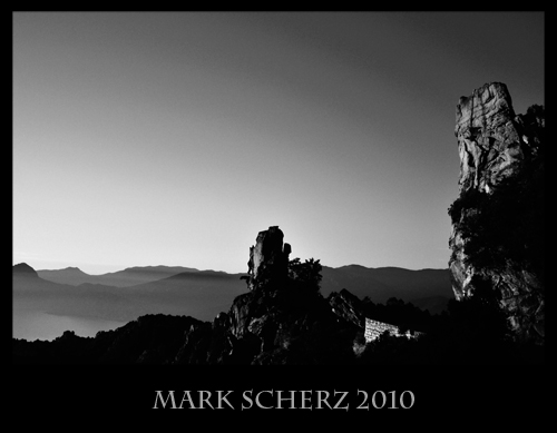 The Calanques of Corsica in black and white 1