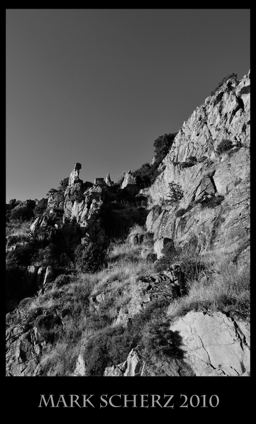 The Calanques of Corsica in black and white 2